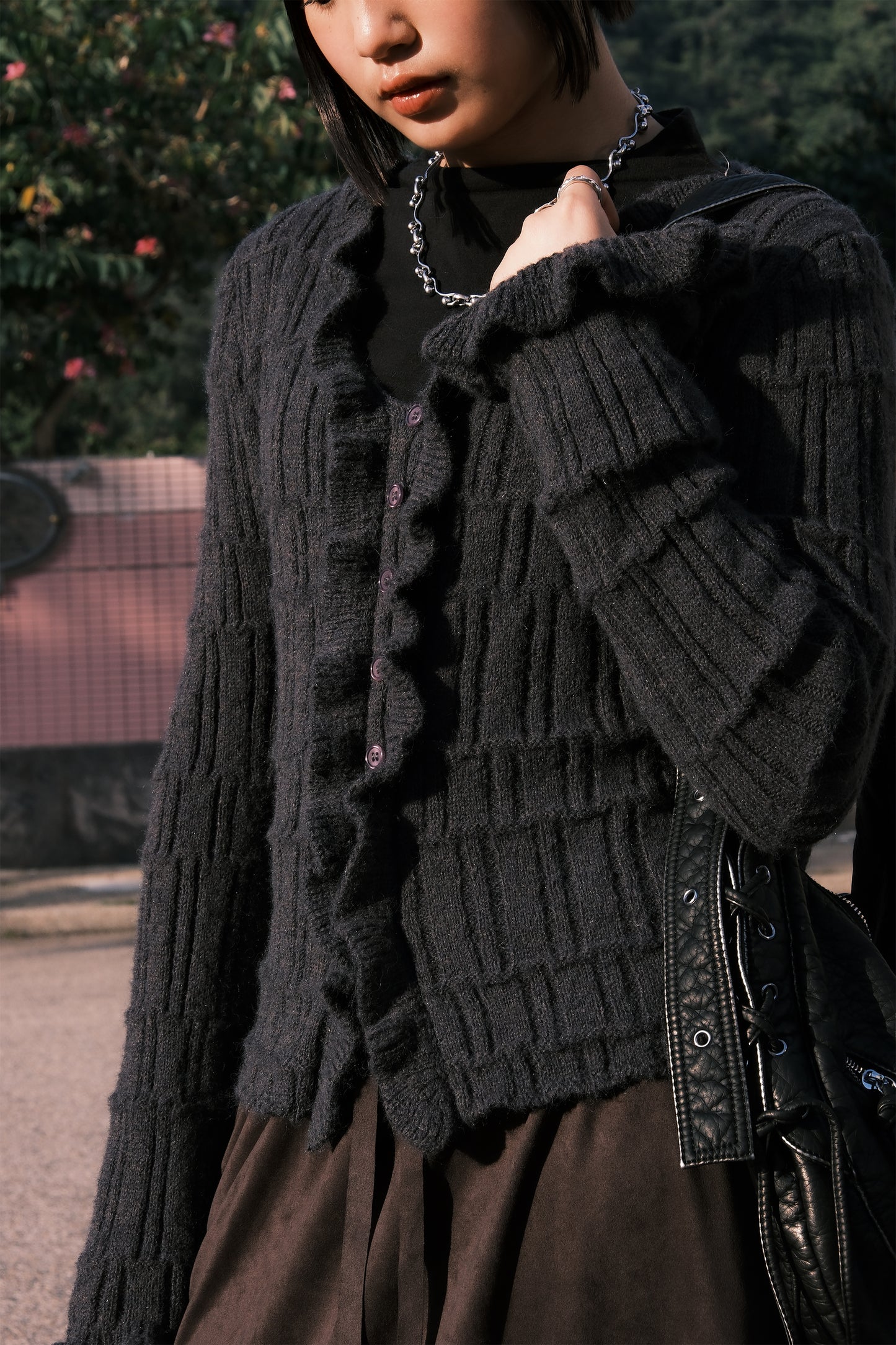 Frill Wool Cardigan
