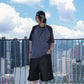 Button Raglan Tee (charcoal)
