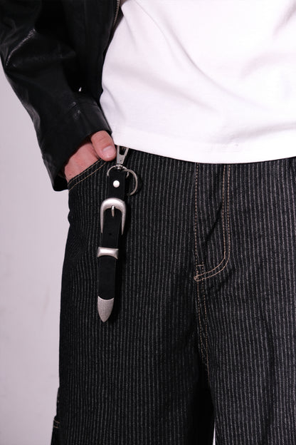 Suede Belt Keychain