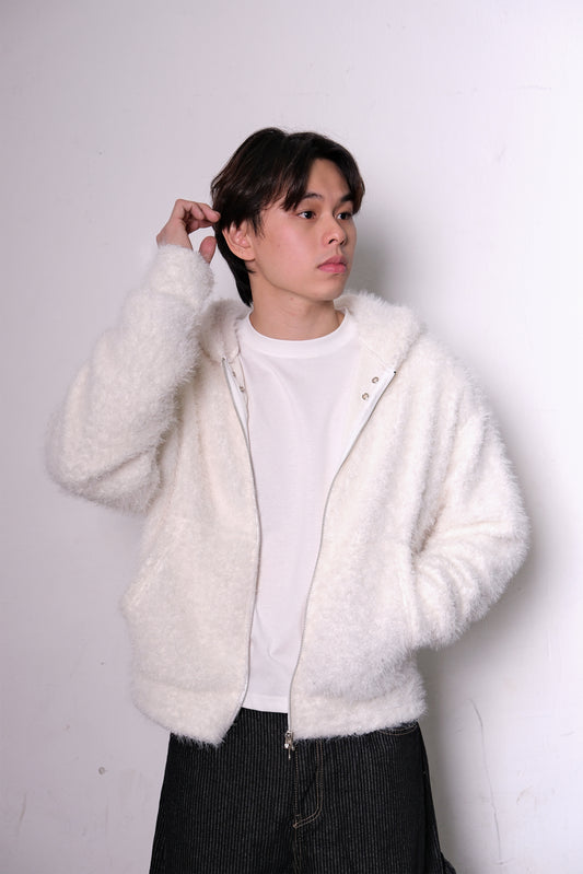 Furry Warmer Jacket (ivory)