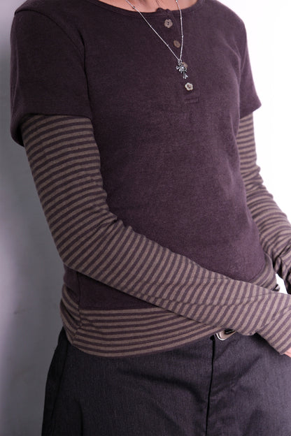 Shaven Striped Layered LS