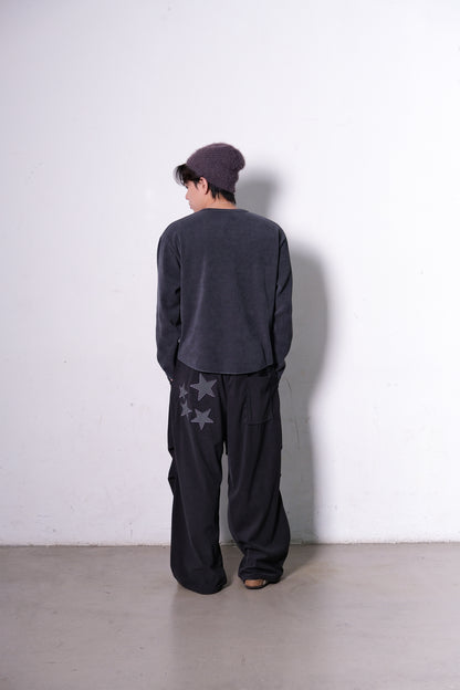 Star Patched Cordoury Pants