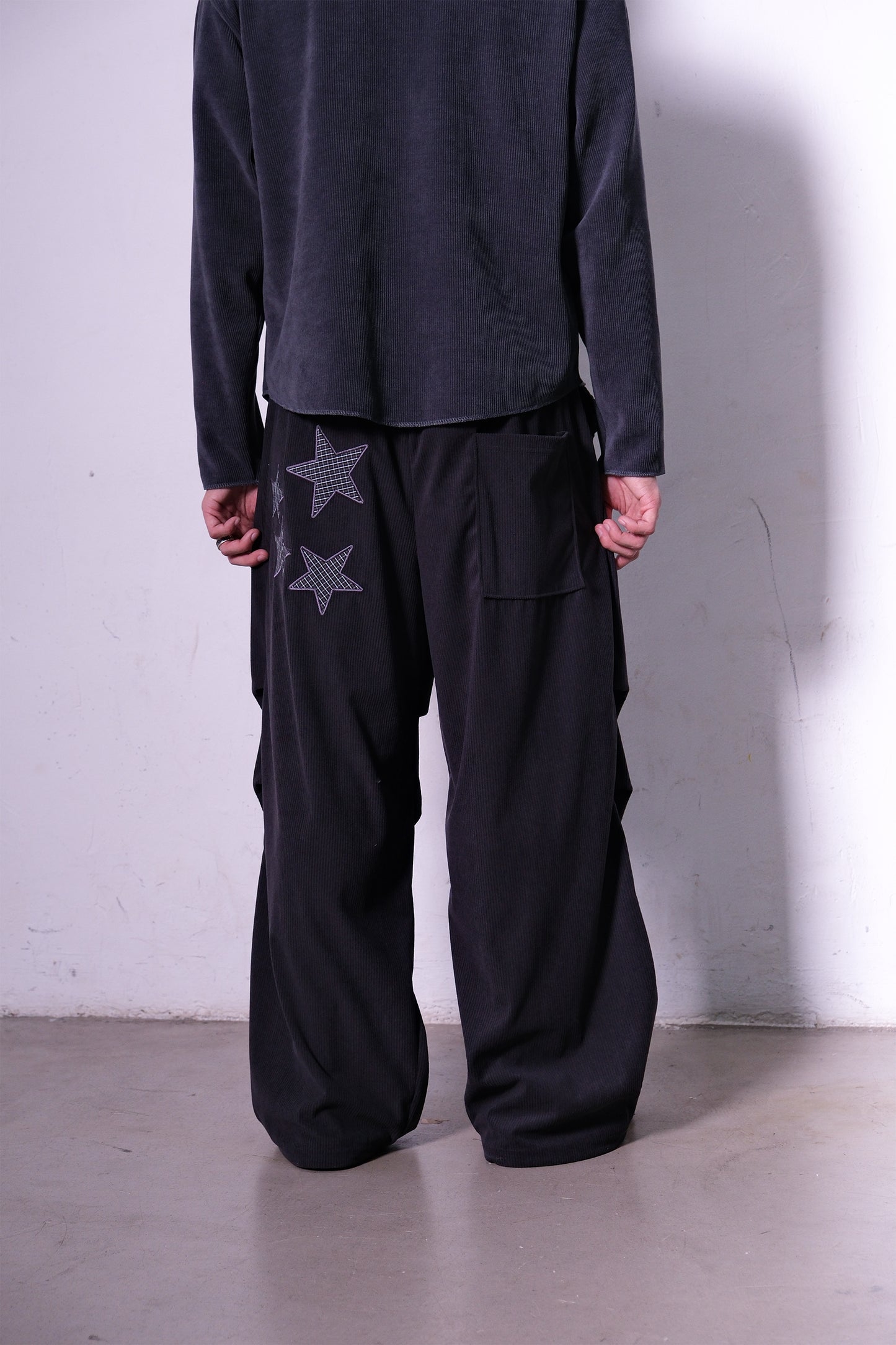 Star Patched Cordoury Pants