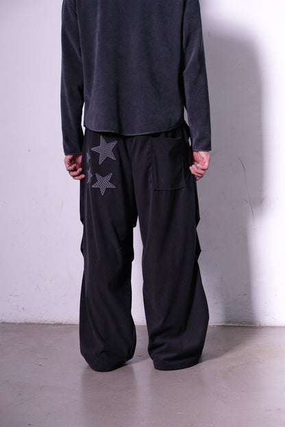 Star Patched Cordoury Pants
