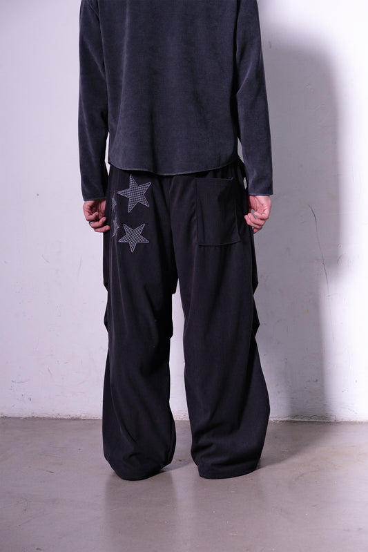 Star Patched Cordoury Pants