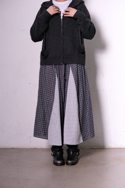 Mixed Checker Skirt