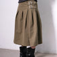 Belted Wrap Skirt (khaki)
