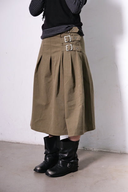 Belted Wrap Skirt (black)