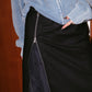 2way Belted Zipper Skirt