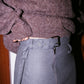 2way Belted Zipper Skirt