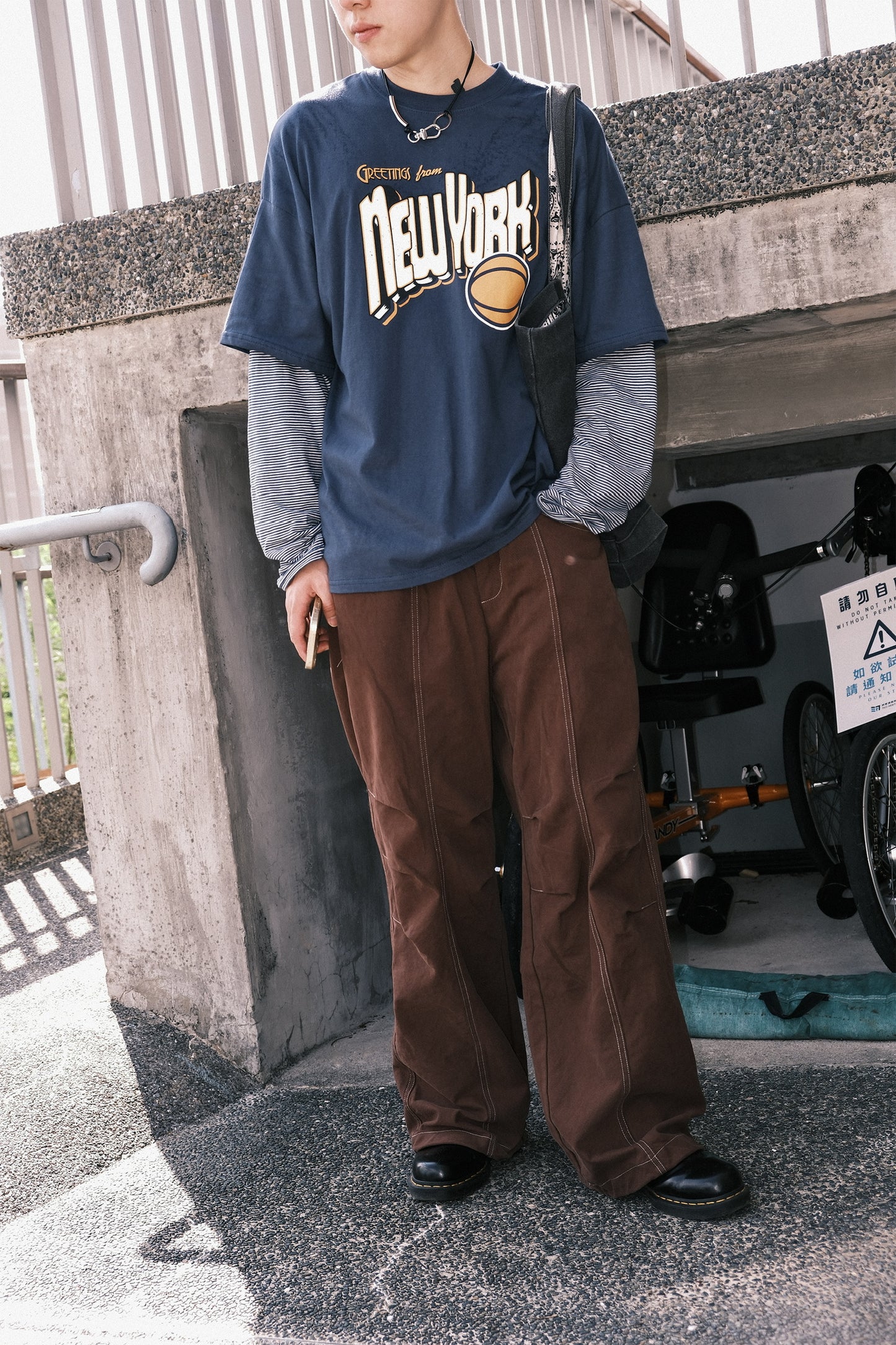 Stitched Pintuck Pants