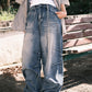 Hem Button Pin Jeans