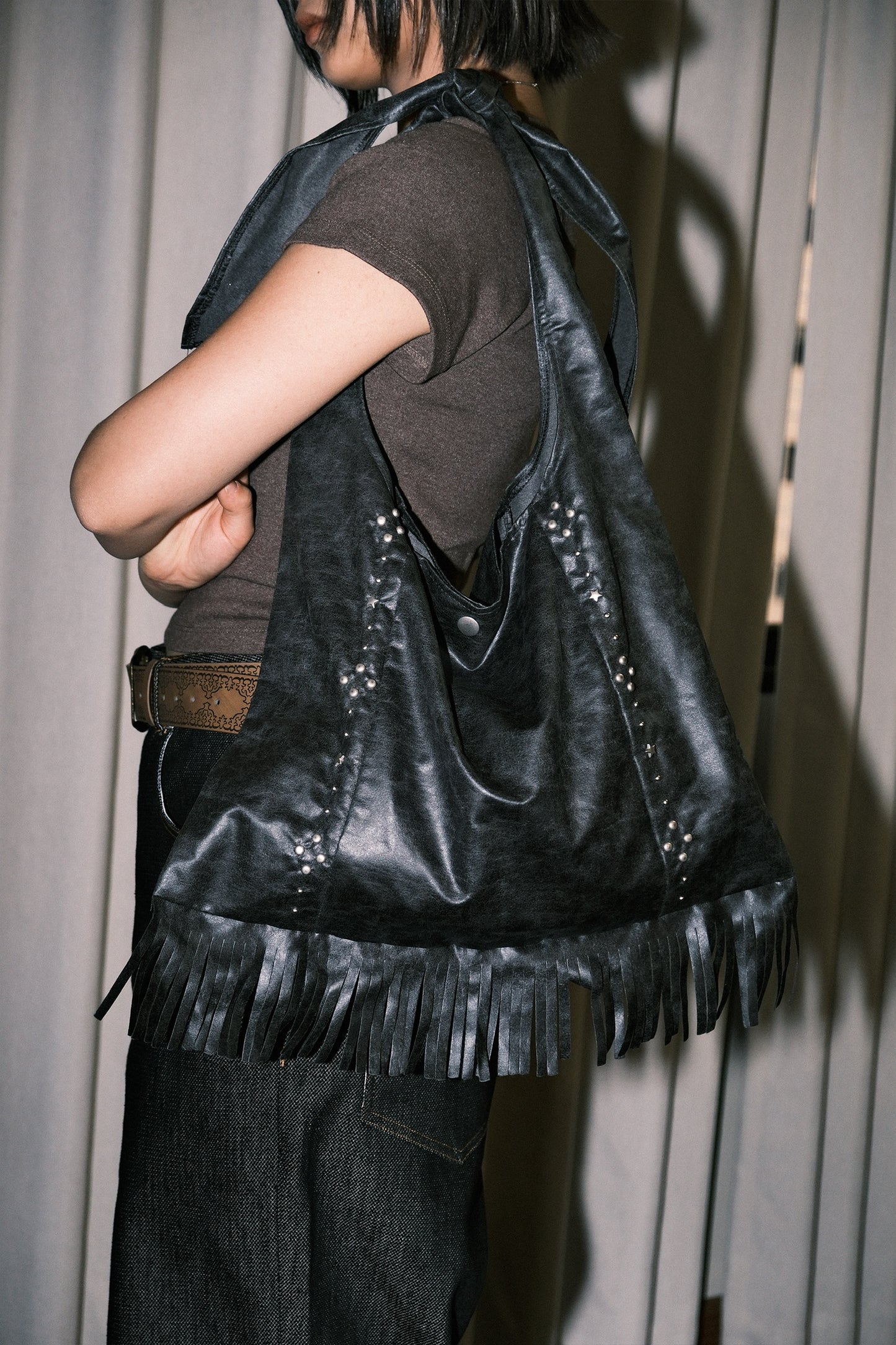 Tassel Leather Bag (2colors)