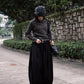 【BEST!!】 Drape Stripe Banding Slack (Charcoal)