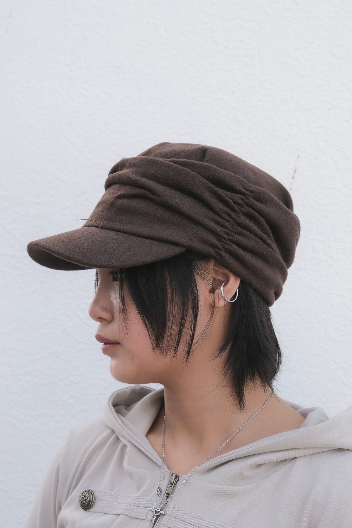 Shirring Newsboy Cap (3colors)