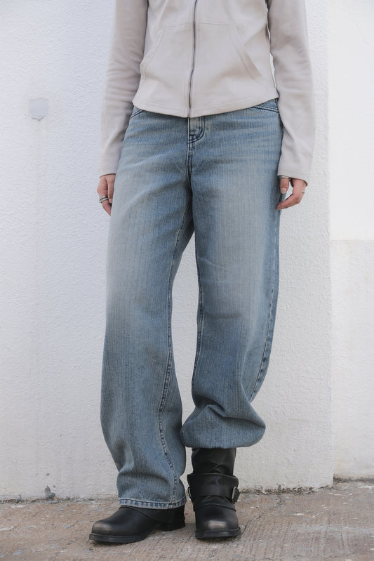 Linen Curved Jeans