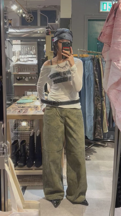 Paisley Wide Jeans