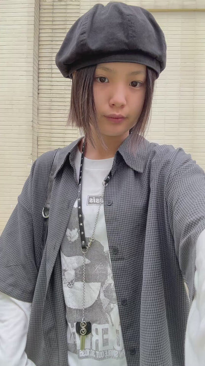 Kaji Checker Shirt (black)