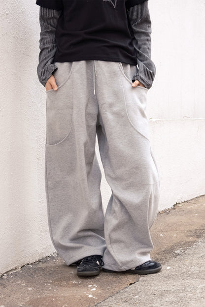 Curved Pocket Sweat Pants (4colors)