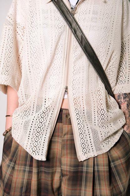 Lace Zipper Shirt