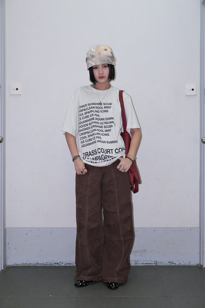 Stitched Pintuck Pants