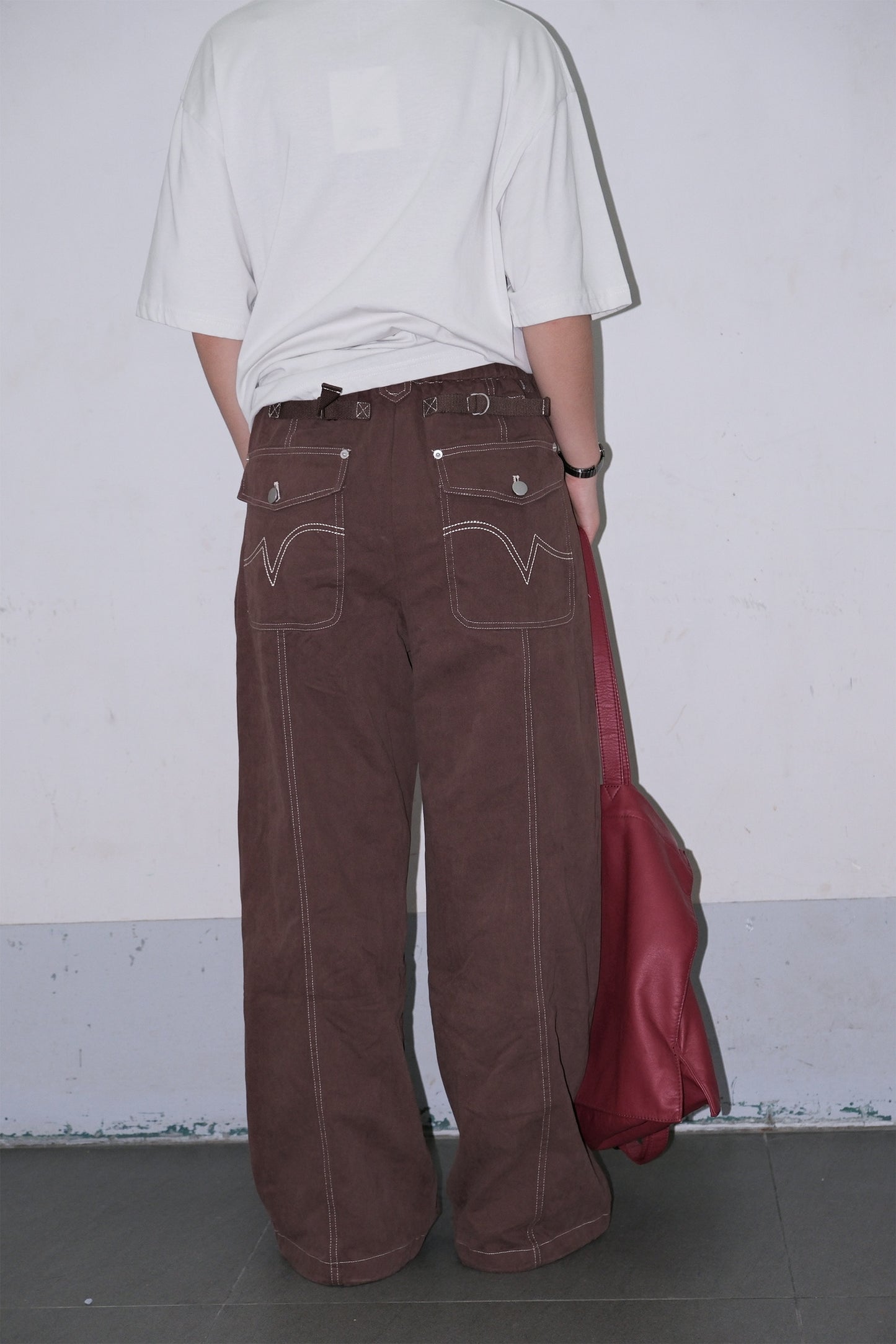 Stitched Pintuck Pants