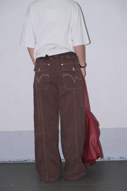 Stitched Pintuck Pants