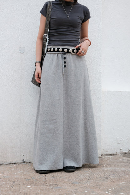 Button Maxi Skirt (3colors)