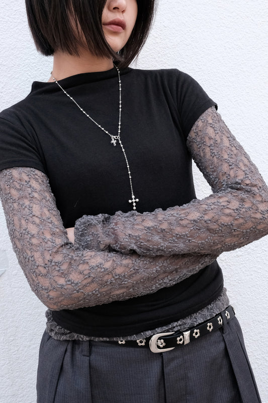 See-through Lace Tee (3colors)