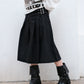 Stripe Buckle Wrap Skirt