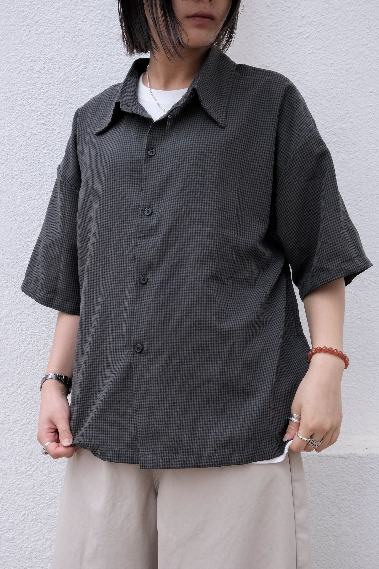 Kaji Checker Shirt (black)