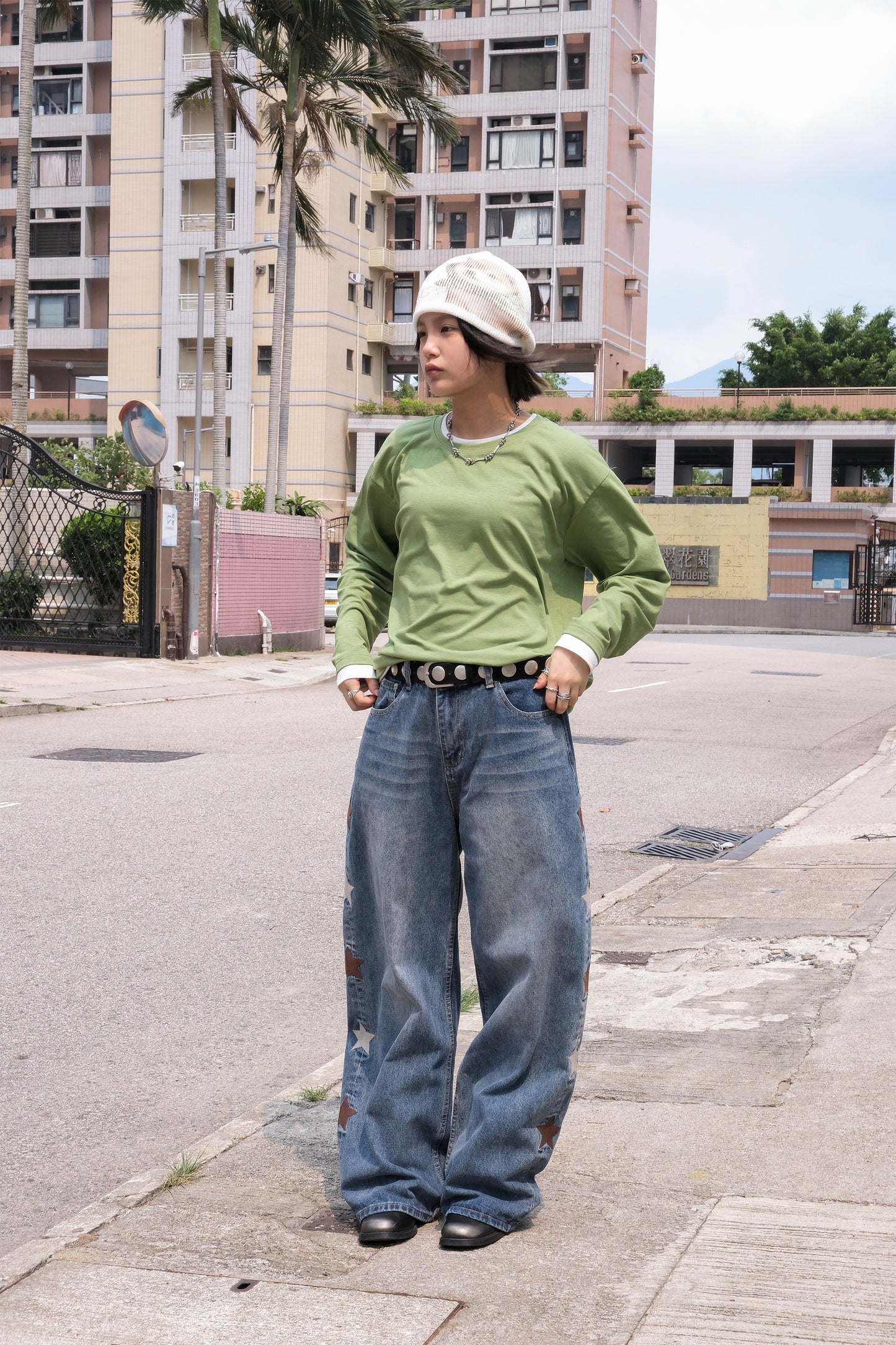 Star Embroidery Jeans