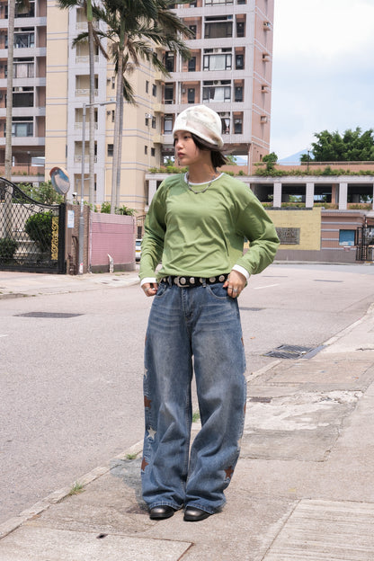 Star Embroidery Jeans