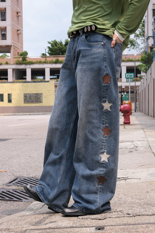 Star Embroidery Jeans