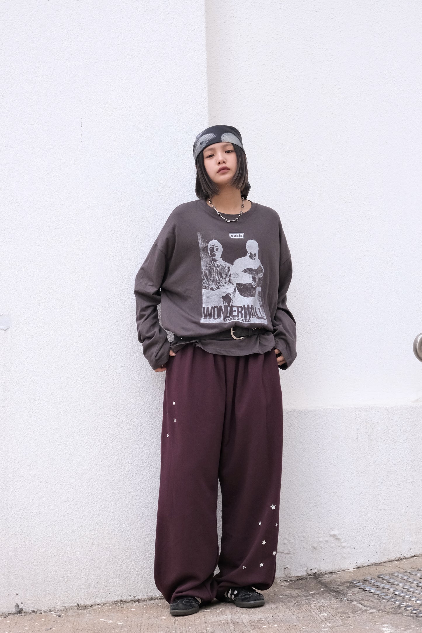 Star Slit Sweat Pants (melange)