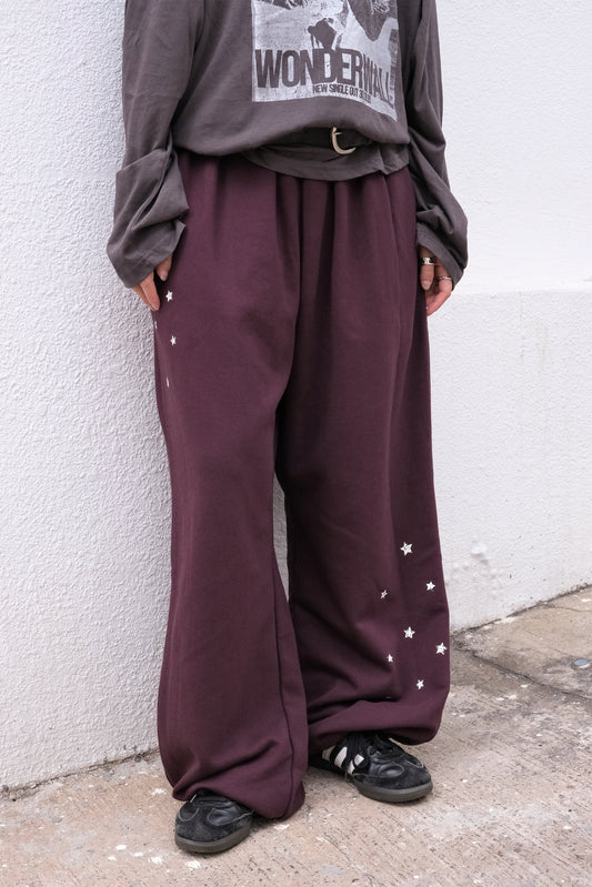 Star Slit Sweat Pants (purple)