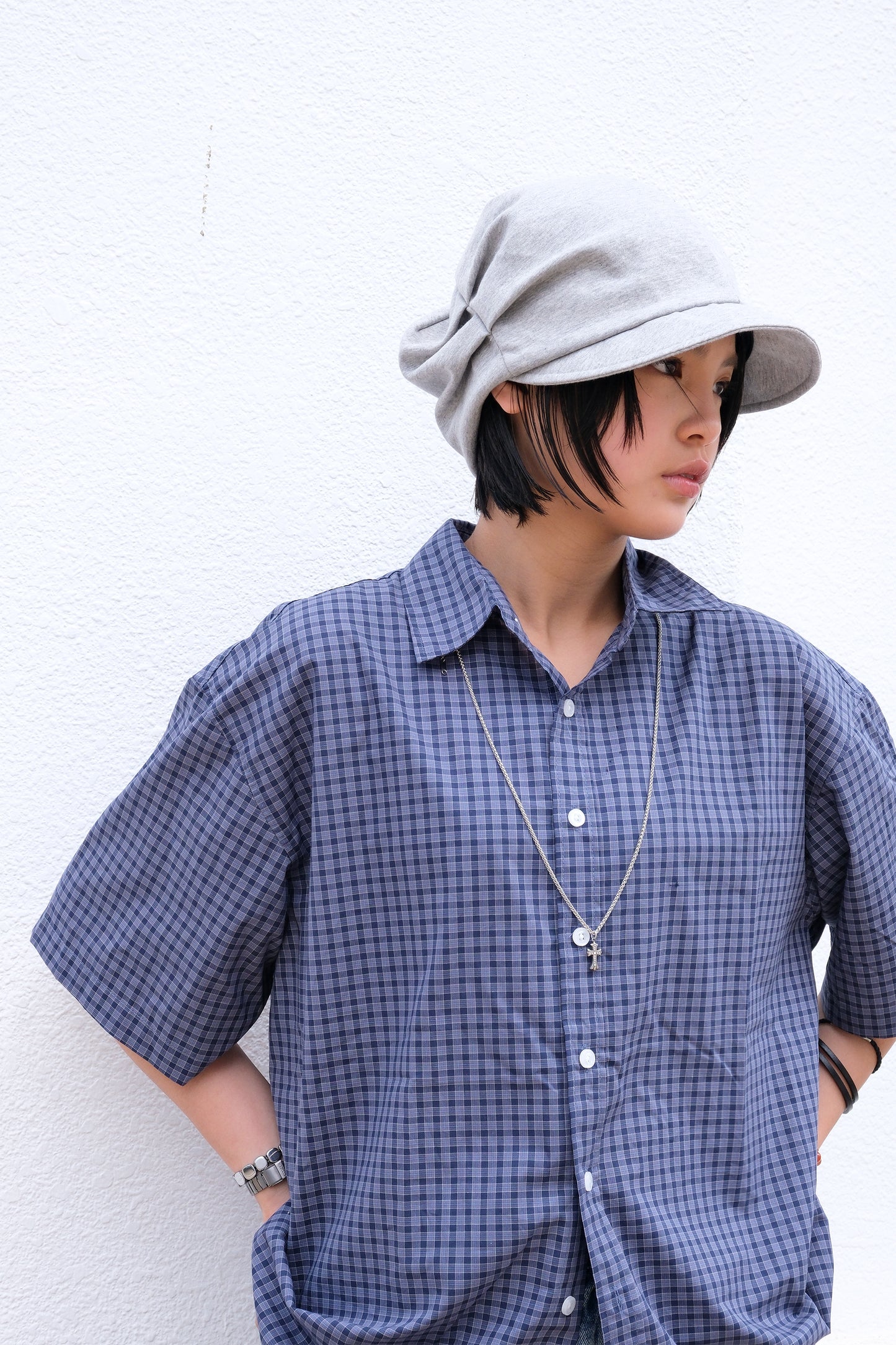 Cotton Shirring Cap (unisex)(3colors)