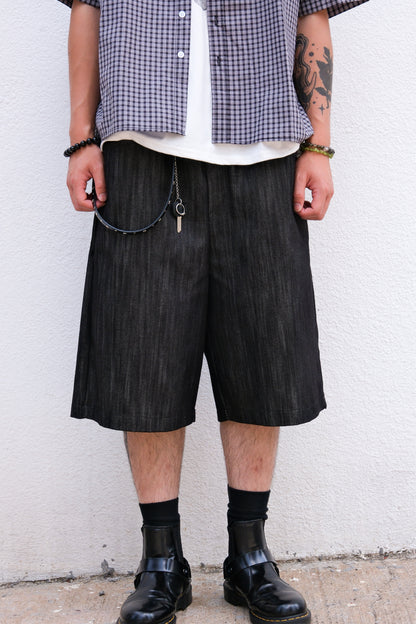 Bamboo Denim Jorts (black)