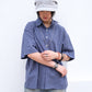 Pony Crop Checker Shirt (navy)