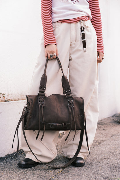Tied Suede 2way Bag (black)