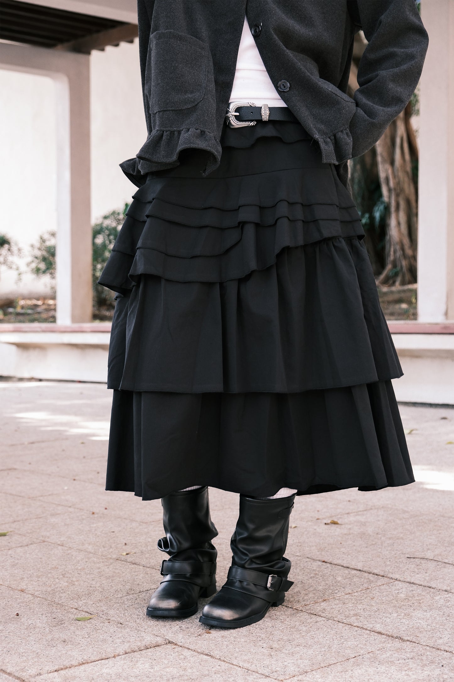 Susie Layered Skirt (black)