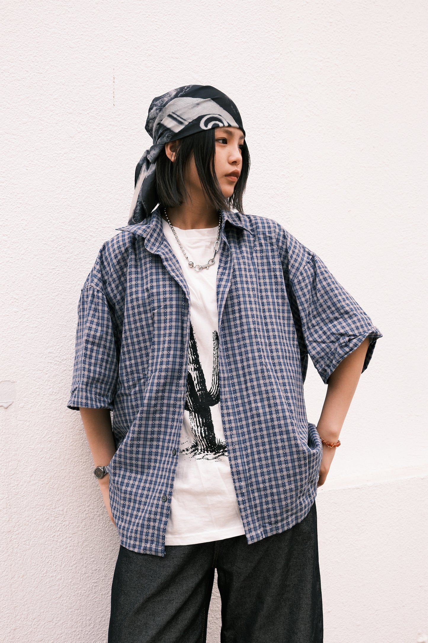 Stitch Checker Shirt (red)